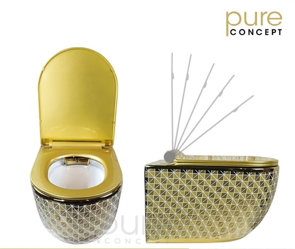 Pure Concept Asma Klozet Starx Gold White Kanalsız